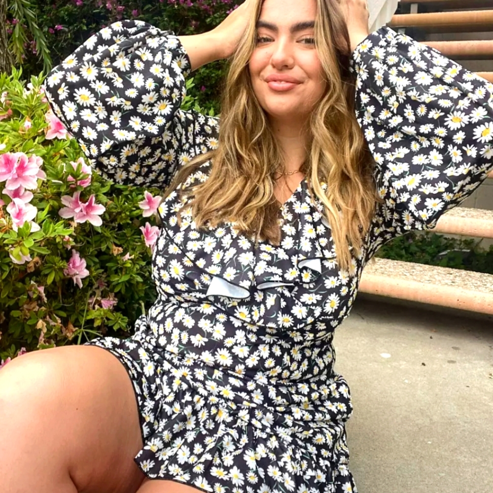 ASOS 70s Style Floral Mini Dress